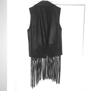 Faux leather fringe vest from Nordstrom